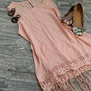 NWOT- Bobeau  fringe bottom top